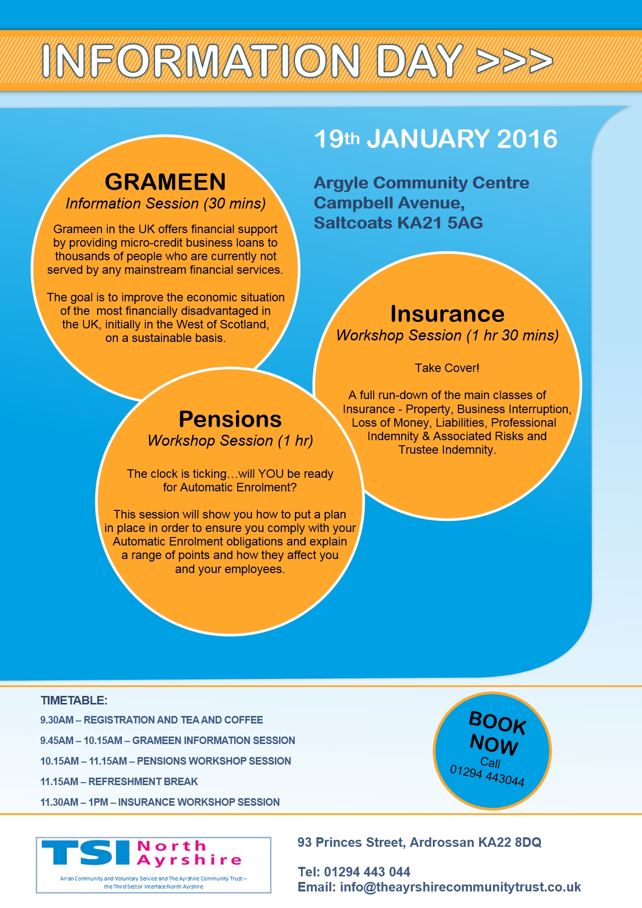 Information Day 19th January The Ayrshire Community Trust